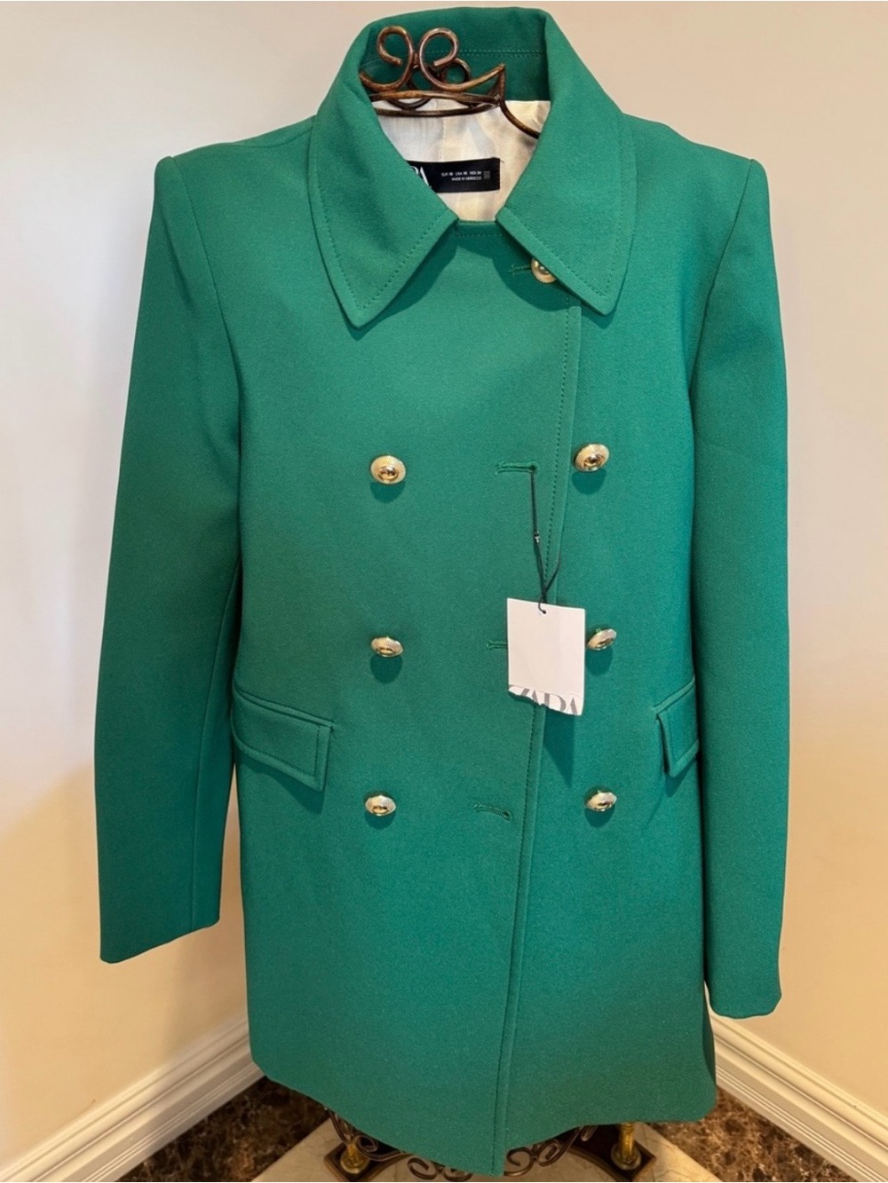ZARA Emerald Green Coat